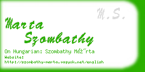 marta szombathy business card